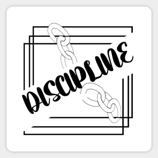 DISCIPLINE word chain design Totes, phone cases, mugs, masks, hoodies, notebooks, stickers ,aesthetic, cute outfit fashion design Magnet